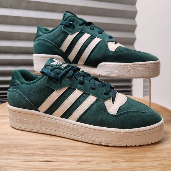 Adidas Rivalry Low Sneakers – Men’s Size 10 | Green/White | Unworn - Picture 2 of 8